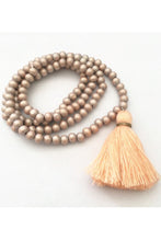 Load image into Gallery viewer, Handmade Wooden Bead Long Tassel Necklace
