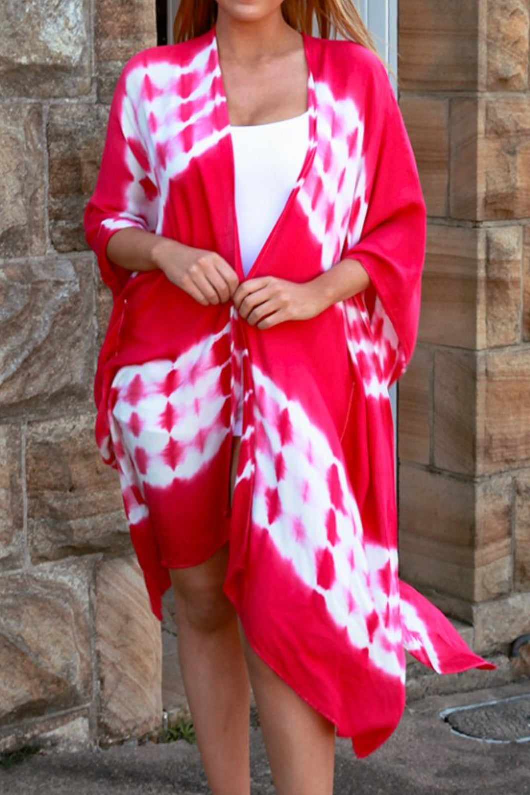 Kimono Jacket Tie Dye Print