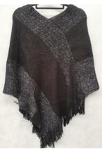 Load image into Gallery viewer, Knitted Poncho Ombre Pattern
