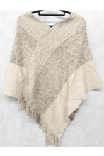 Load image into Gallery viewer, Knitted Poncho Ombre Pattern
