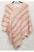 Load image into Gallery viewer, Knitted Poncho Diamond Pattern
