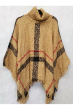 Load image into Gallery viewer, Knitted Turtleneck Poncho
