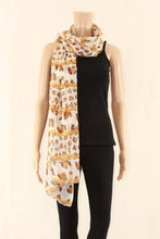 Load image into Gallery viewer, Large Cotton Feel Scarf Chain Print
