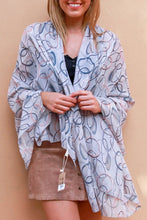 Load image into Gallery viewer, Large Cotton Feel Scarf Rings Print
