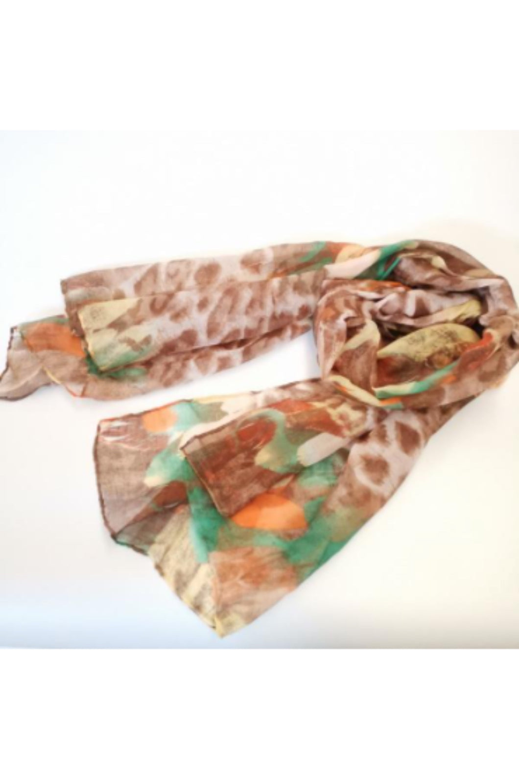 Large Cotton Feel Scarf Scale Print