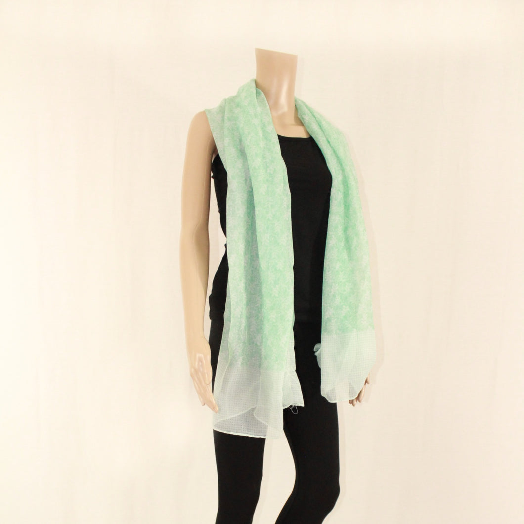 Large Cotton Feel Scarf Vines Print