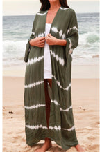 Load image into Gallery viewer, Long Kimono Jacket Tie Dye Print
