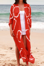 Load image into Gallery viewer, Long Kimono Jacket Tie Dye Print
