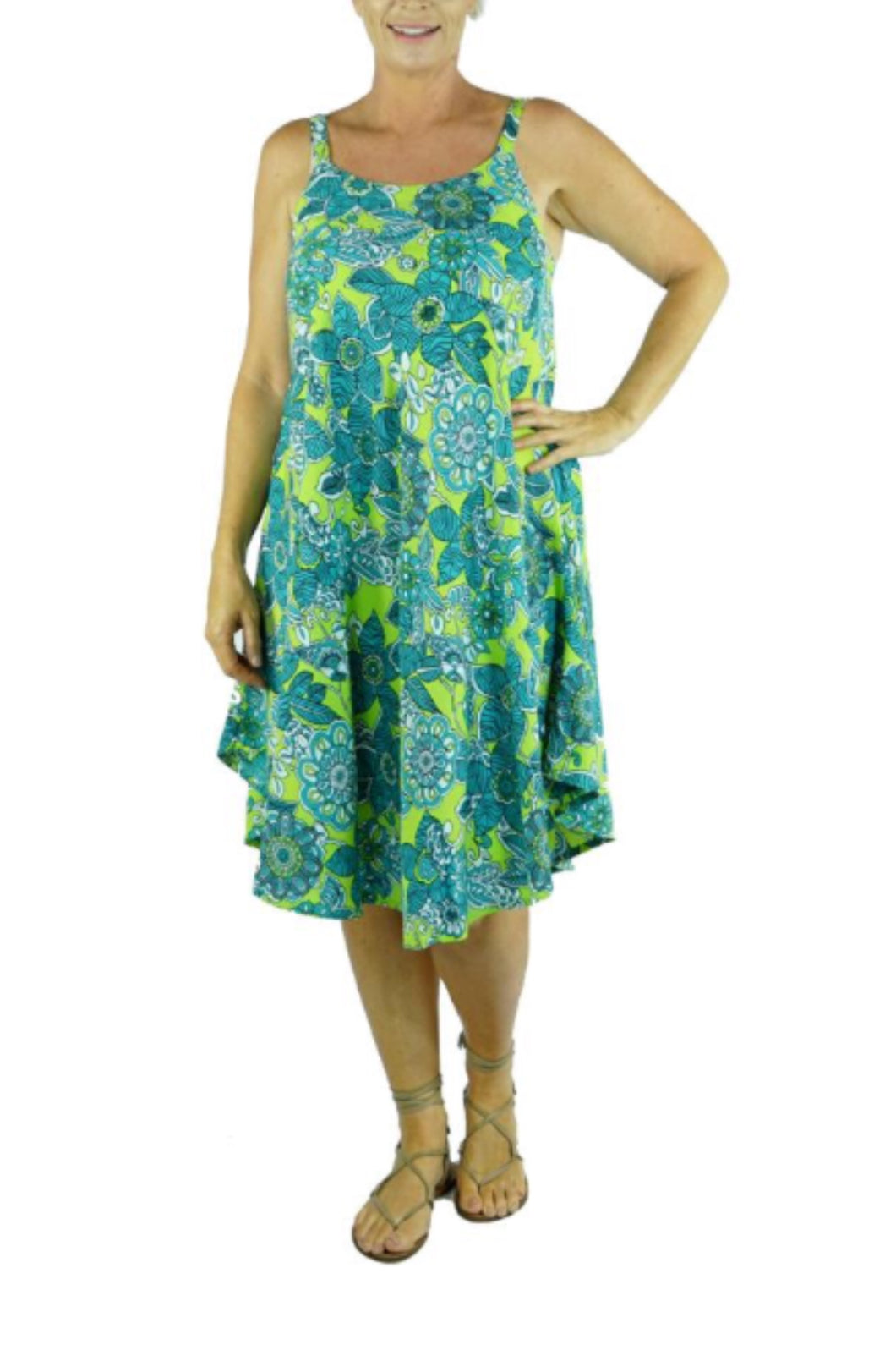 Mid Length Montego Dress Vera Flower Print