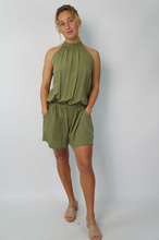 Load image into Gallery viewer, Chloe Halter Neck Romper Plain
