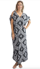 Load image into Gallery viewer, Cold Shoulder Mykonos Dress Crossover Print
