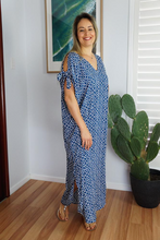 Load image into Gallery viewer, Cold Shoulder Mykonos Dress Links Print
