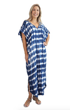 Load image into Gallery viewer, Cold Shoulder Mykonos Dress Shibori Print
