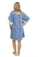 Load image into Gallery viewer, Cold Shoulder Short Garden Dress Cascade Print
