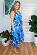 Load image into Gallery viewer, Festival Dress Streaky Tie Dye Print
