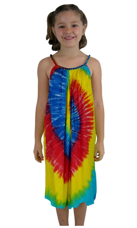 Girls Delta Dress Tie Dye Print