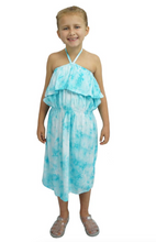 Load image into Gallery viewer, Girls Leo Dress Clouds Print
