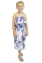 Load image into Gallery viewer, Girls Leo Dress Clouds Print
