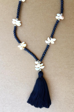 Load image into Gallery viewer, Handmade Wooden Bead and Shell Necklace
