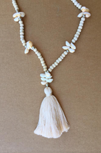 Load image into Gallery viewer, Handmade Wooden Bead and Shell Necklace
