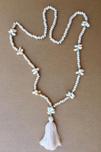 Load image into Gallery viewer, Handmade Wooden Bead and Shell Necklace
