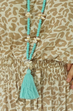 Load image into Gallery viewer, Handmade Wooden Bead and Shell Necklace
