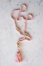 Load image into Gallery viewer, Handmade Wooden Bead and Shell Necklace
