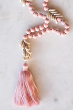 Load image into Gallery viewer, Handmade Wooden Bead and Shell Necklace
