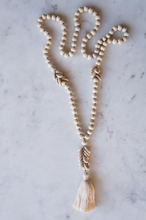 Load image into Gallery viewer, Handmade Wooden Bead and Shell Necklace
