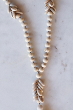 Load image into Gallery viewer, Handmade Wooden Bead and Shell Necklace
