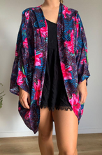 Load image into Gallery viewer, Kimono Jacket Flower/Animal Print
