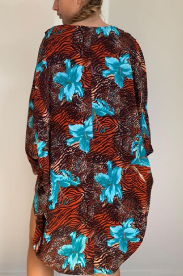 Kimono Jacket Flower/Animal Print