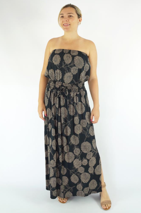 Long Tube Dress Marigold Print