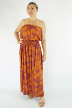 Load image into Gallery viewer, Long Tube Dress Marigold Print
