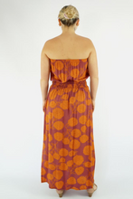 Load image into Gallery viewer, Long Tube Dress Marigold Print
