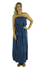 Load image into Gallery viewer, Long Tube Dress New Stripes Print
