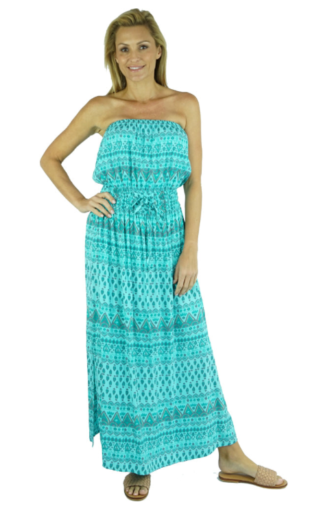 Long Tube Dress Tuscany Print