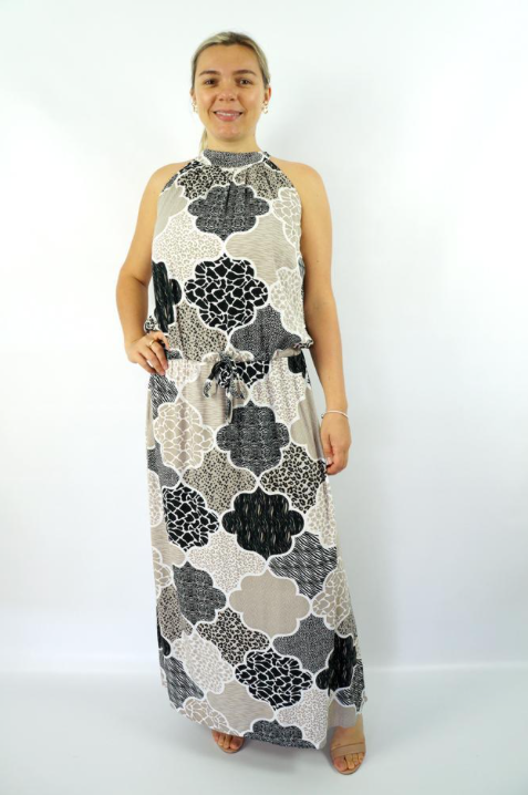 Long Chloe Dress Calypso Print