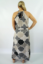 Load image into Gallery viewer, Long Chloe Dress Calypso Print
