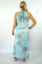 Load image into Gallery viewer, Long Chloe Dress Calypso Print

