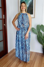 Load image into Gallery viewer, Long Chloe Dress New Feather Print
