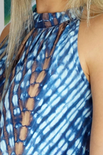 Load image into Gallery viewer, Long Chloe Dress New Feather Print
