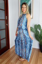 Load image into Gallery viewer, Long Chloe Dress New Feather Print
