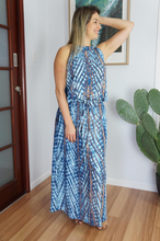 Load image into Gallery viewer, Long Chloe Dress New Feather Print
