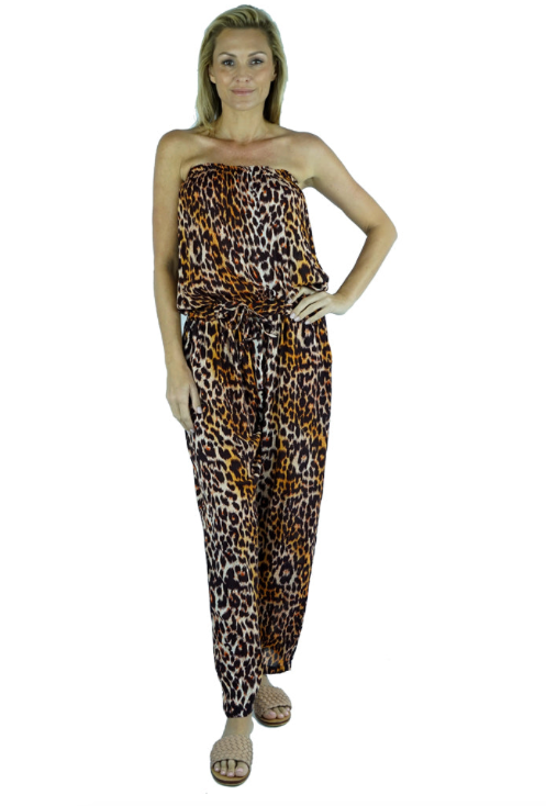 Long Jumpsuit Leopard Print