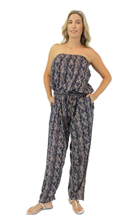 Long Jumpsuit Python Print