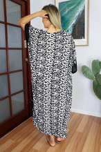 Load image into Gallery viewer, Long Kaftan Dress Interlock Print
