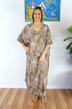 Load image into Gallery viewer, Long Kaftan Dress Palm Cove Print
