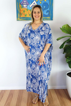 Load image into Gallery viewer, Long Kaftan Dress Palm Cove Print
