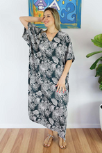 Load image into Gallery viewer, Long Kaftan Dress Palm Cove Print
